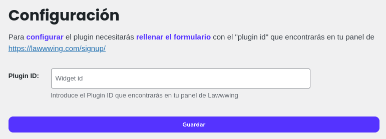 Configurar Lawwwing en Wordpress