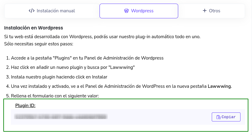 Plugin ID de Wordpress