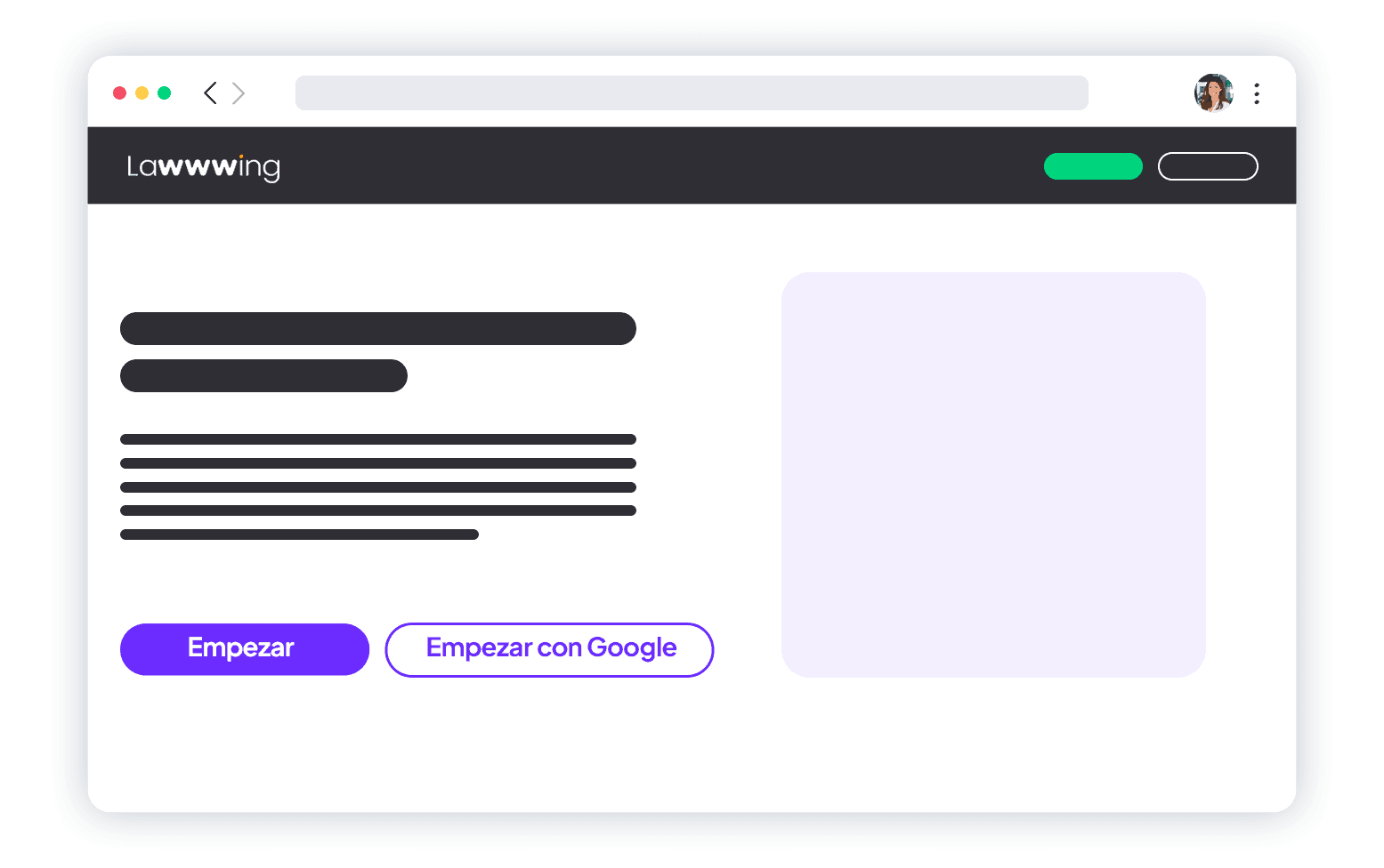 Primer paso para registrarte en Lawwwing