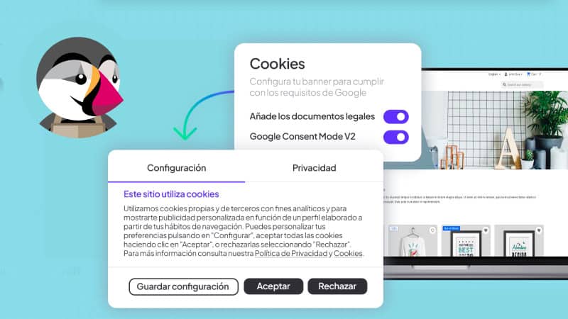 banner de cookies en Prestashop