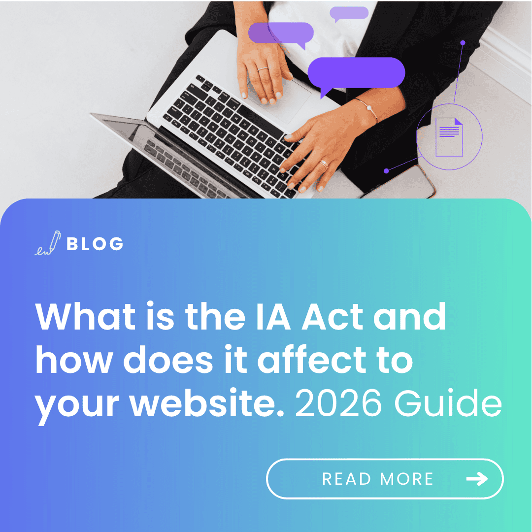 image with article's tittle: What is the IA Act and how does it affecto to your website. 2026 Guide