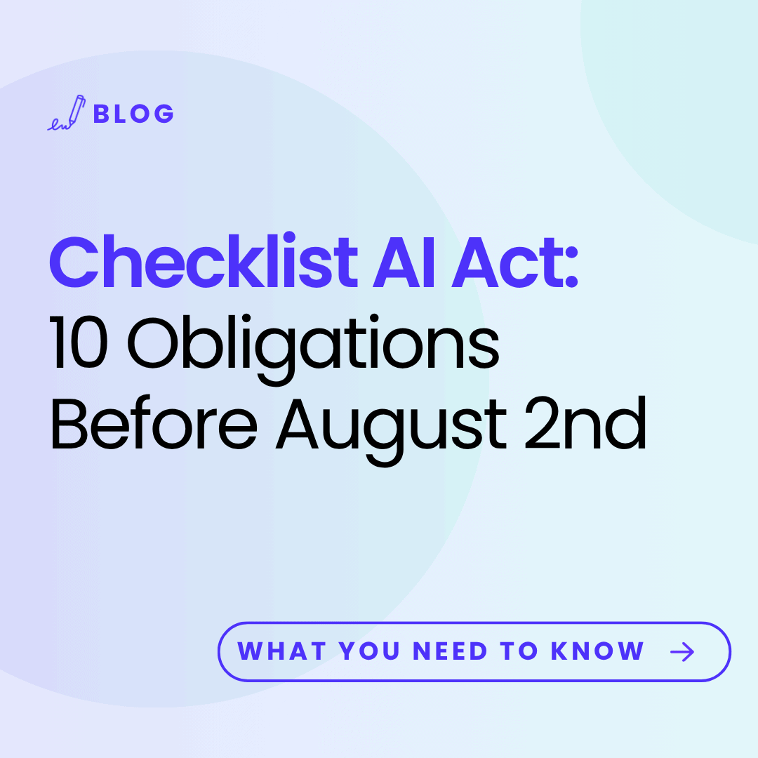 image with the article title: AI Act Checklist: 10 Obligations Before August 2nd