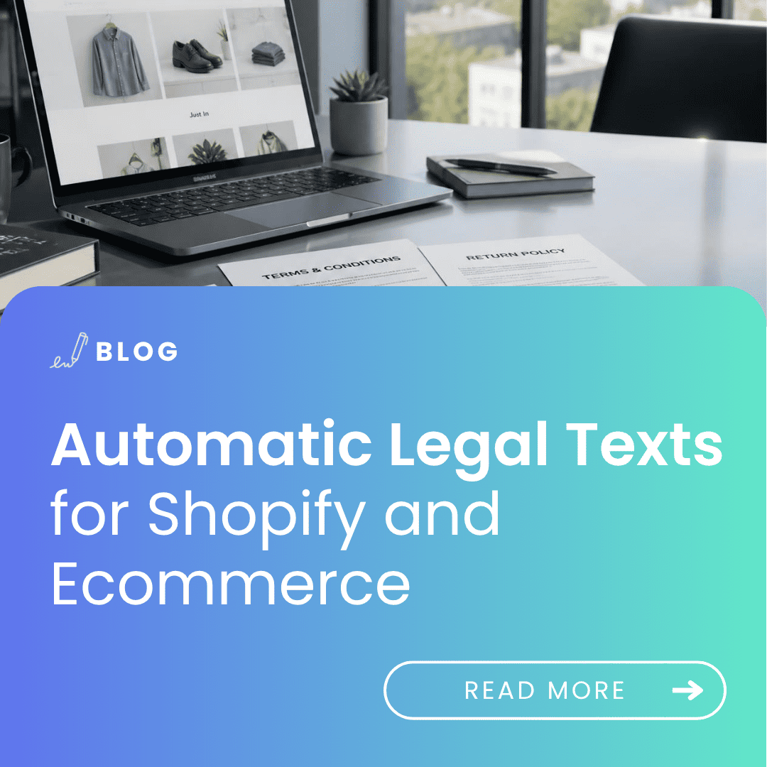 image with article title: Automatic Legal Texts for Shopify and Ecommerce