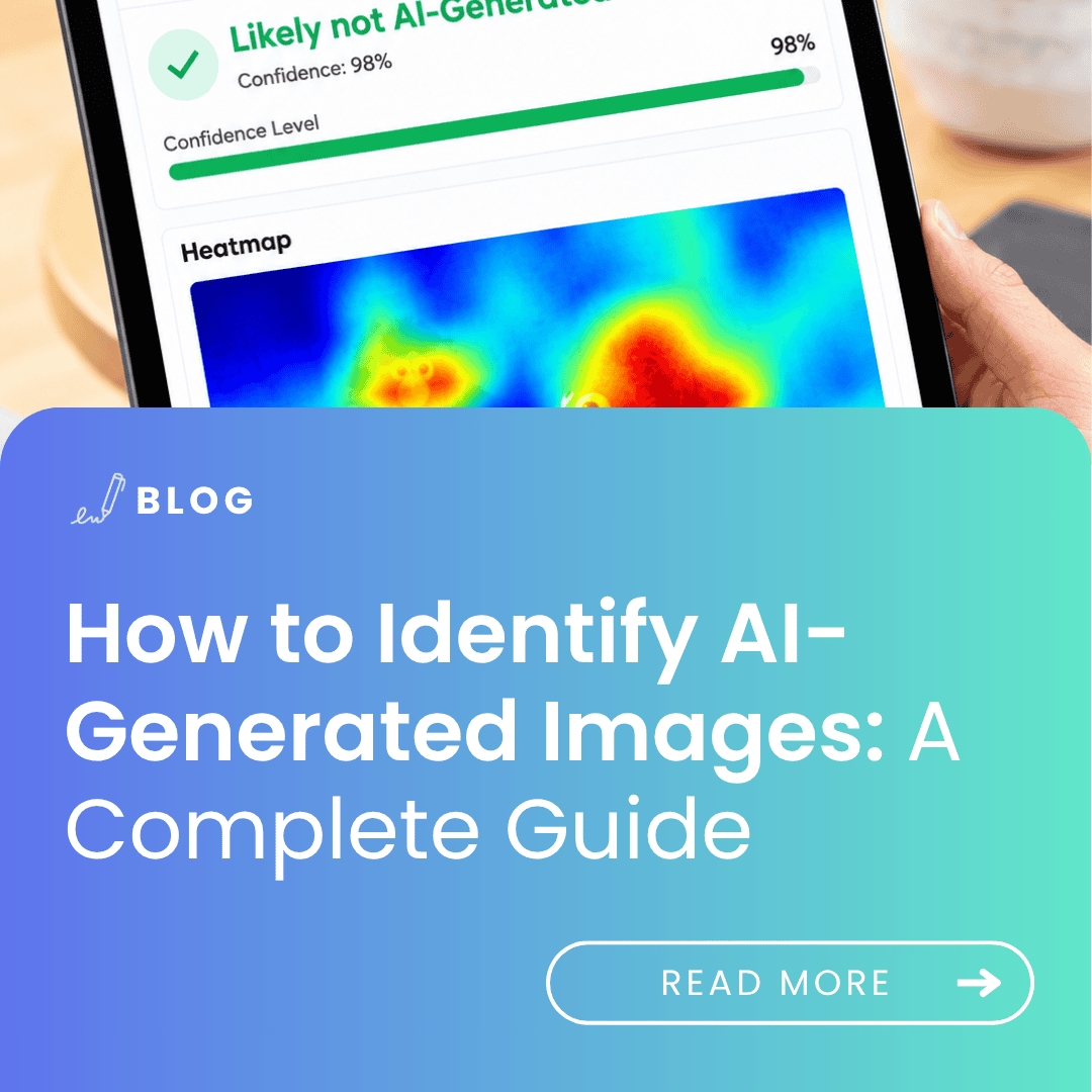 image with article title: How to Identify AI-Generated Images A Complete Guide